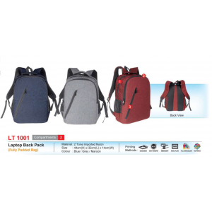 [Laptop Back Pack] Laptop Back Pack (Fully Padded Bag) - LT1001